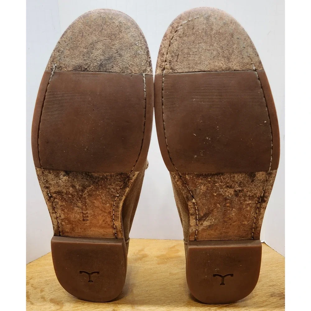 Tecovas Mens Tan Suede The Monterey Loafers Handmade Leather Sole 11.5 EE 1004